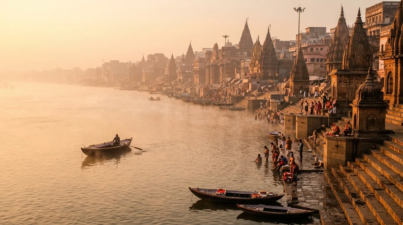 Morning Radiance Along Ancient Holy Ghats