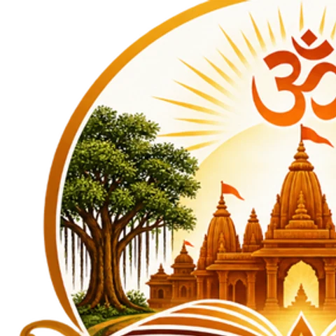 Parijat Vriksha zoomed emblem detail